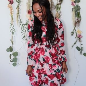 French Connection pink Allegro Poppy Sheer Dress